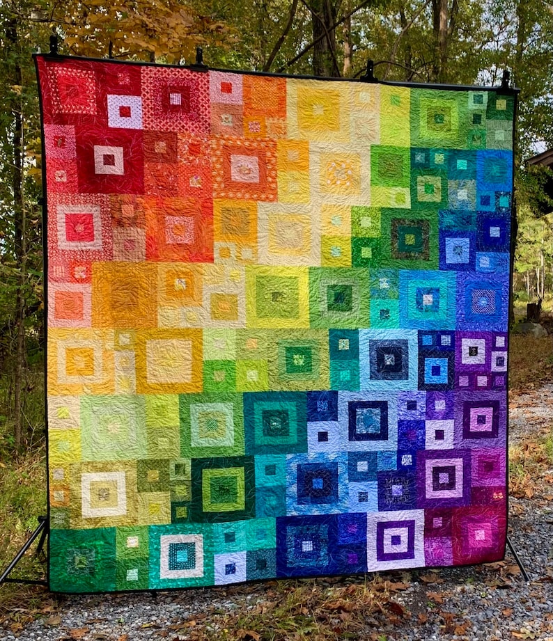 Right Angle Rainbow Quilt Pattern image 3