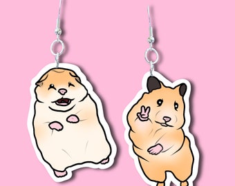 hamster earrings