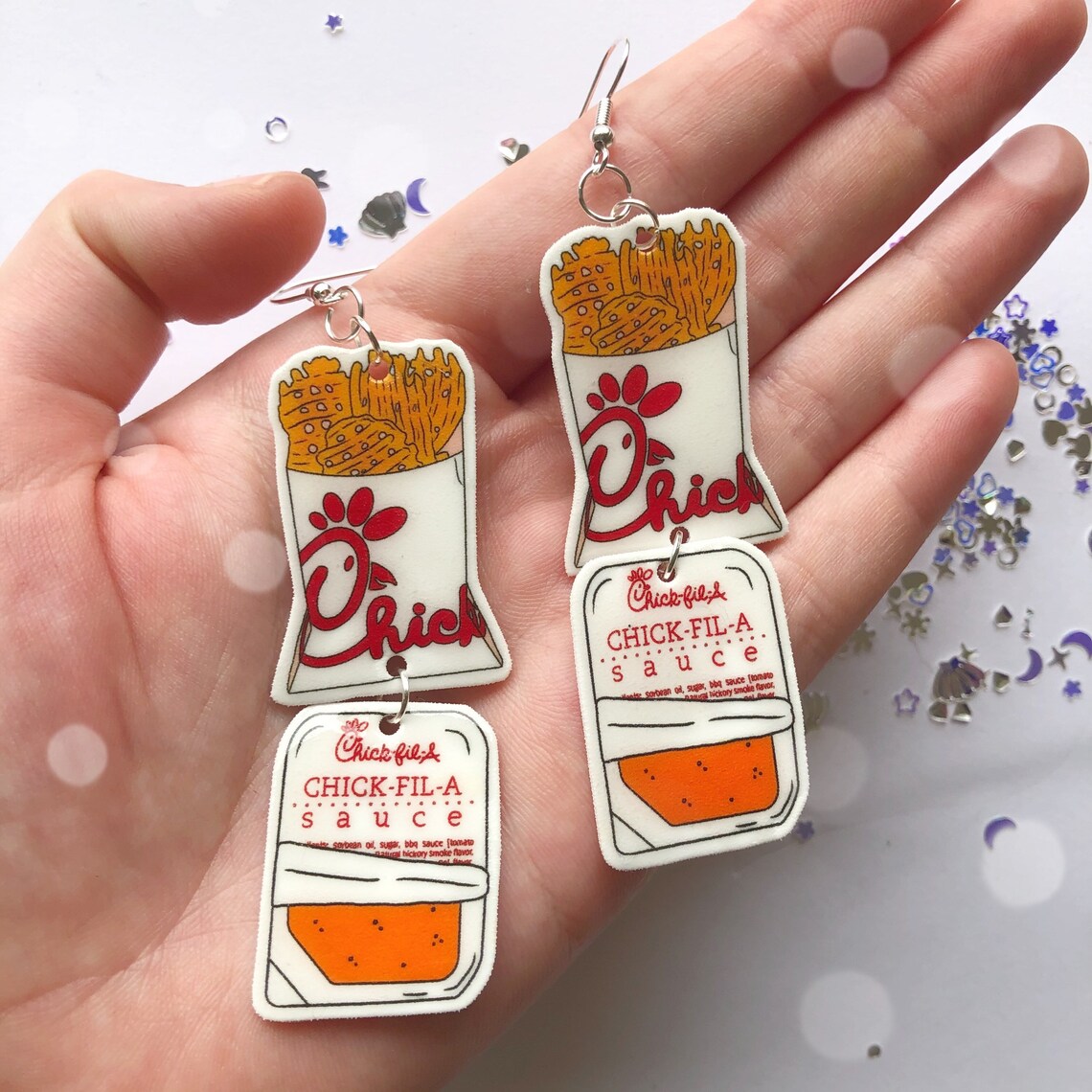 Chick Fil A Fries & Sauce Earring Set Etsy