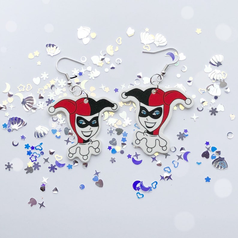 Classic Harley Quinn Earring Set Etsy