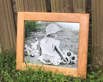 Custom Engraved Photo Mirror, Wood Frame, Personalized Gift (8x10)