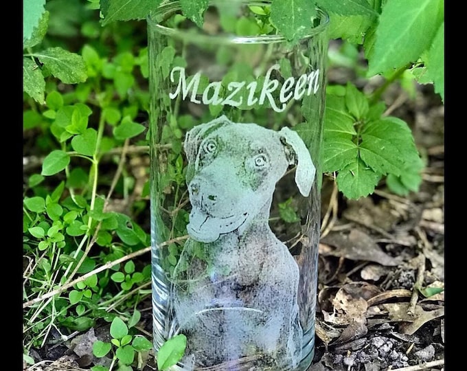 Personalized Engraved Photo Vase, Custom Glass Anniversary Gift