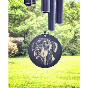 Personalized Photo Memorial Wind Chime, lattice top, Engraved Sympathy Gift