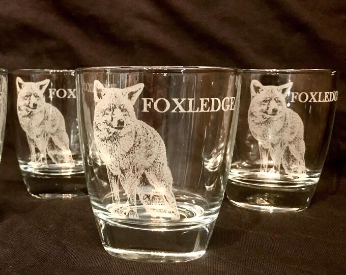Custom Photo Engraved Whiskey Glass, Personalized etched Portrait rocks glass