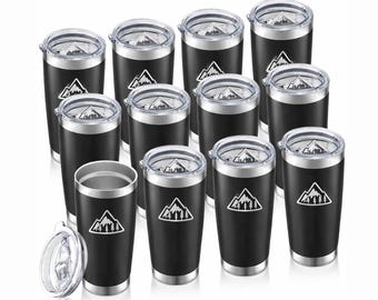 Logo Engraved Stainless Steel Tumbler, Custom Corporate Gift, 20 oz