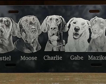 Personalized engraved license plate, Gift, Automotive Front License Plate, Tag custom design