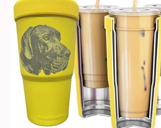 Personalized Frostbuddy, Photo Engraved, Stainless Steel To-Go Coffee Mug
