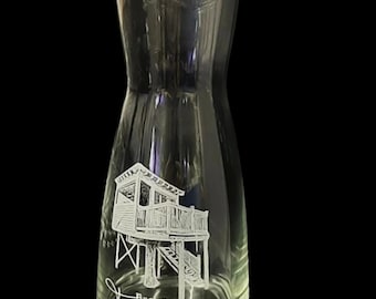 Photo engraved Carafe, Picture engraved glass wine decanter