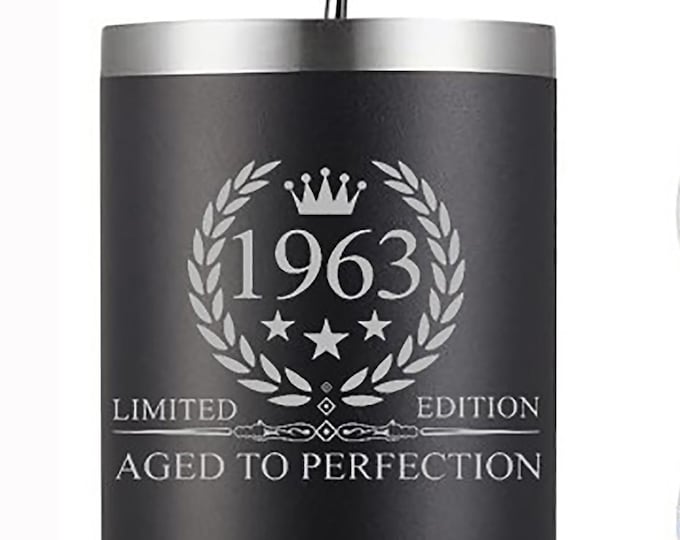 Custom Engraved Birthday Lowball Tumbler, Insulated Stainless Steel Mug