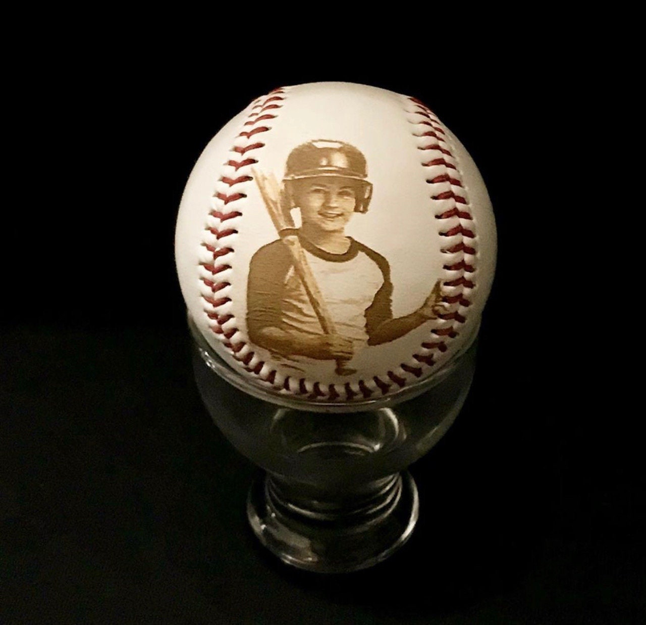 Photo engraved Baseball, Baseball trophy,Gift, Personalized baseball