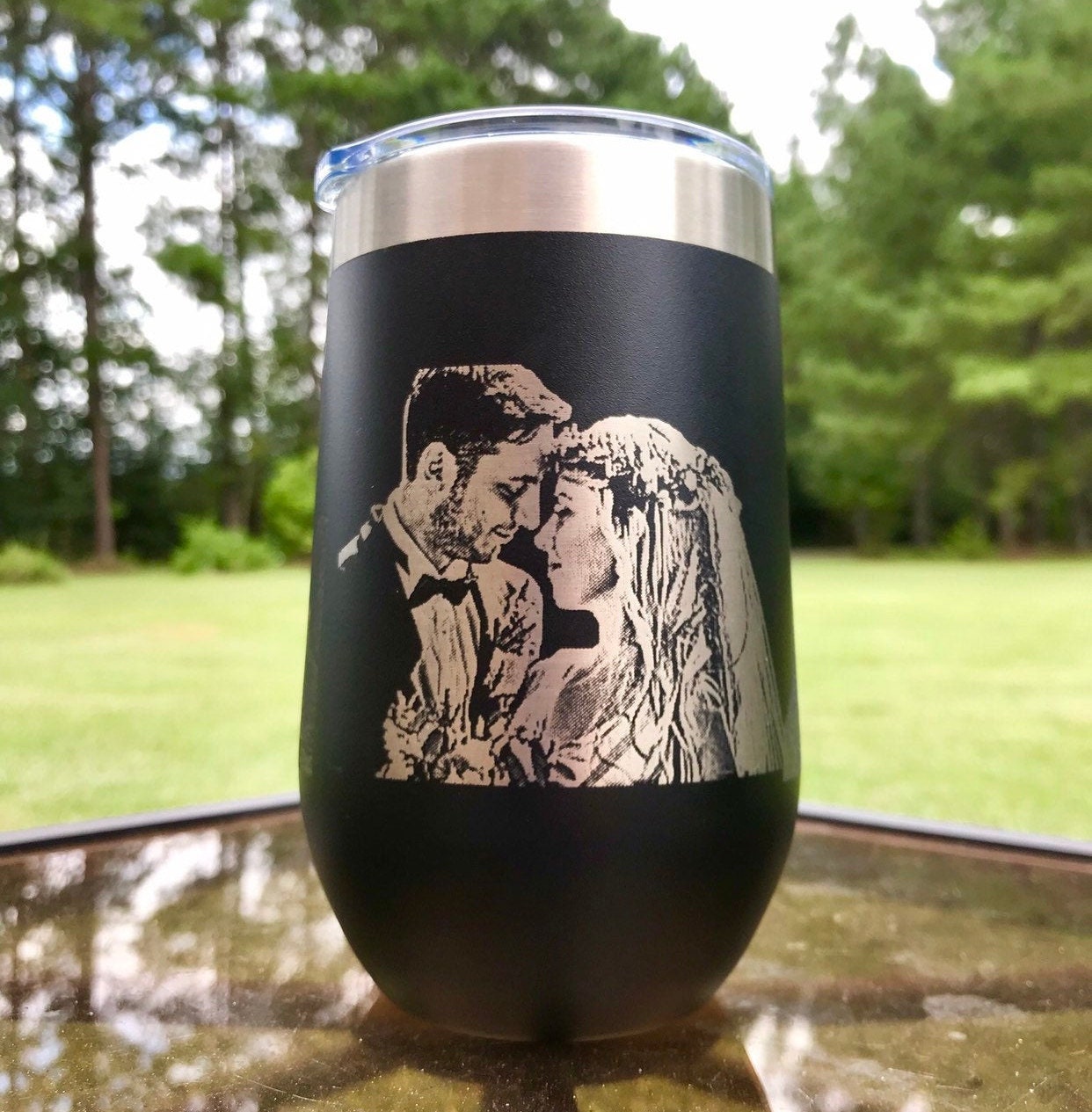 etching powder coated yeti
