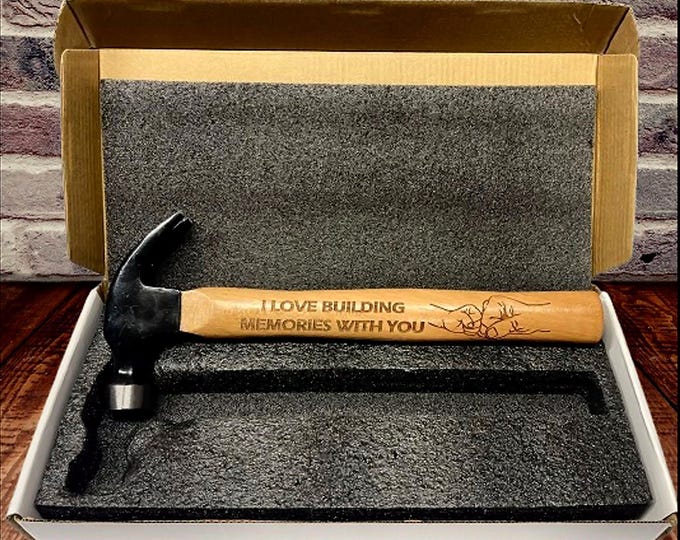 Engraved Wood Hammer, Personalized Dad Gift, Groomsmen Gift
