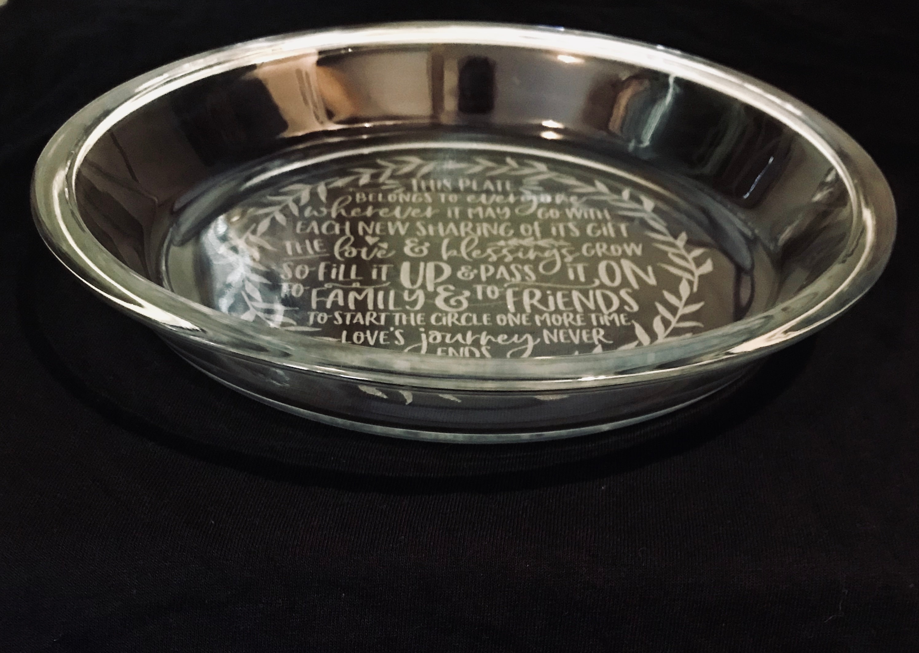 Engraved Customized the Giving Plate Pie Dish Personalized 9 Etsy
