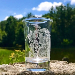 Custom Shot Glass Set, photo engraved shot glasses, Wedding photo glasses, Anniversary photo glasses, Dessert glasses