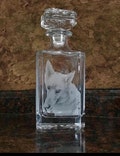 Photo engraved Crystal Decanter with Glass Stopper, 26 oz, 750ml lead free