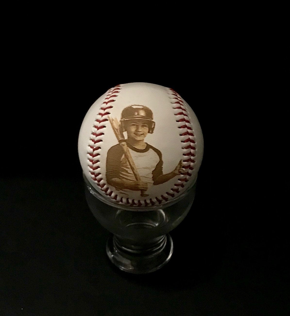 Photo engraved Baseball, Baseball trophy,Gift, Personalized baseball
