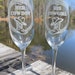 Engraved cowboy and cowgirl champagne flute set with boots, cowboy hat and rope, country wedding