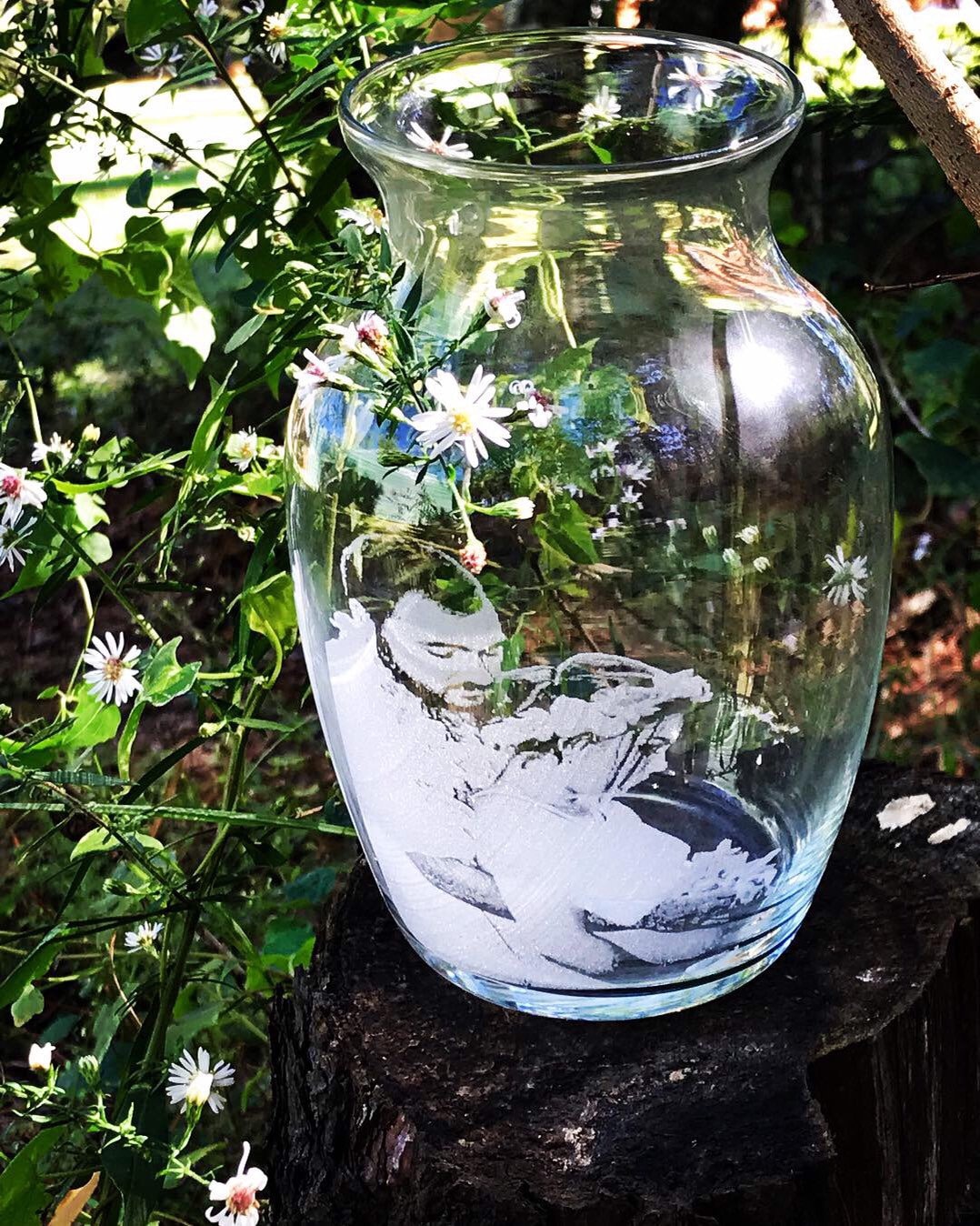 Personalized, Engraved, Vase, Custom picture glass vase, Wedding Vase