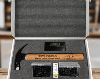 Engraved Wood Hammer, Personalized Dad Gift, Groomsmen Gift