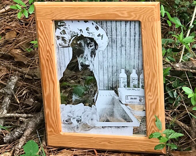 Personalized Engraved Pet Photo Mirror, 8x10