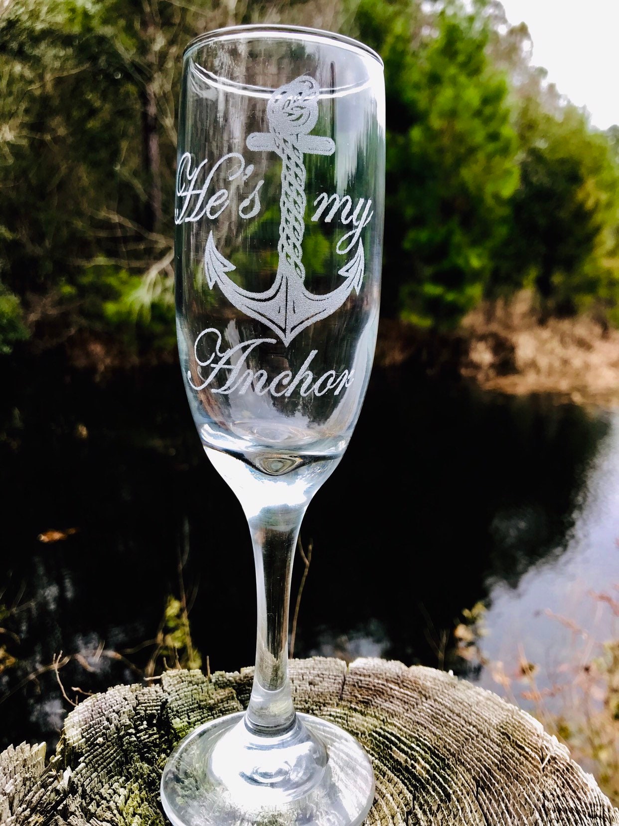 Engraved Nautical Champagne Flute Set With Sailboat And Anchor Engraved Nautical Champagne Flute Set With Sailboat And Anchor Beach Wedding