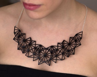 Hex Reflection Statement Necklace