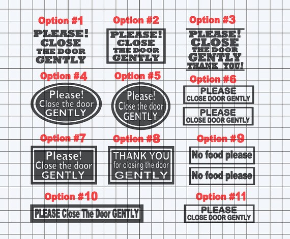 Sticker Please Close The Door Gently Decal Sign Etsy