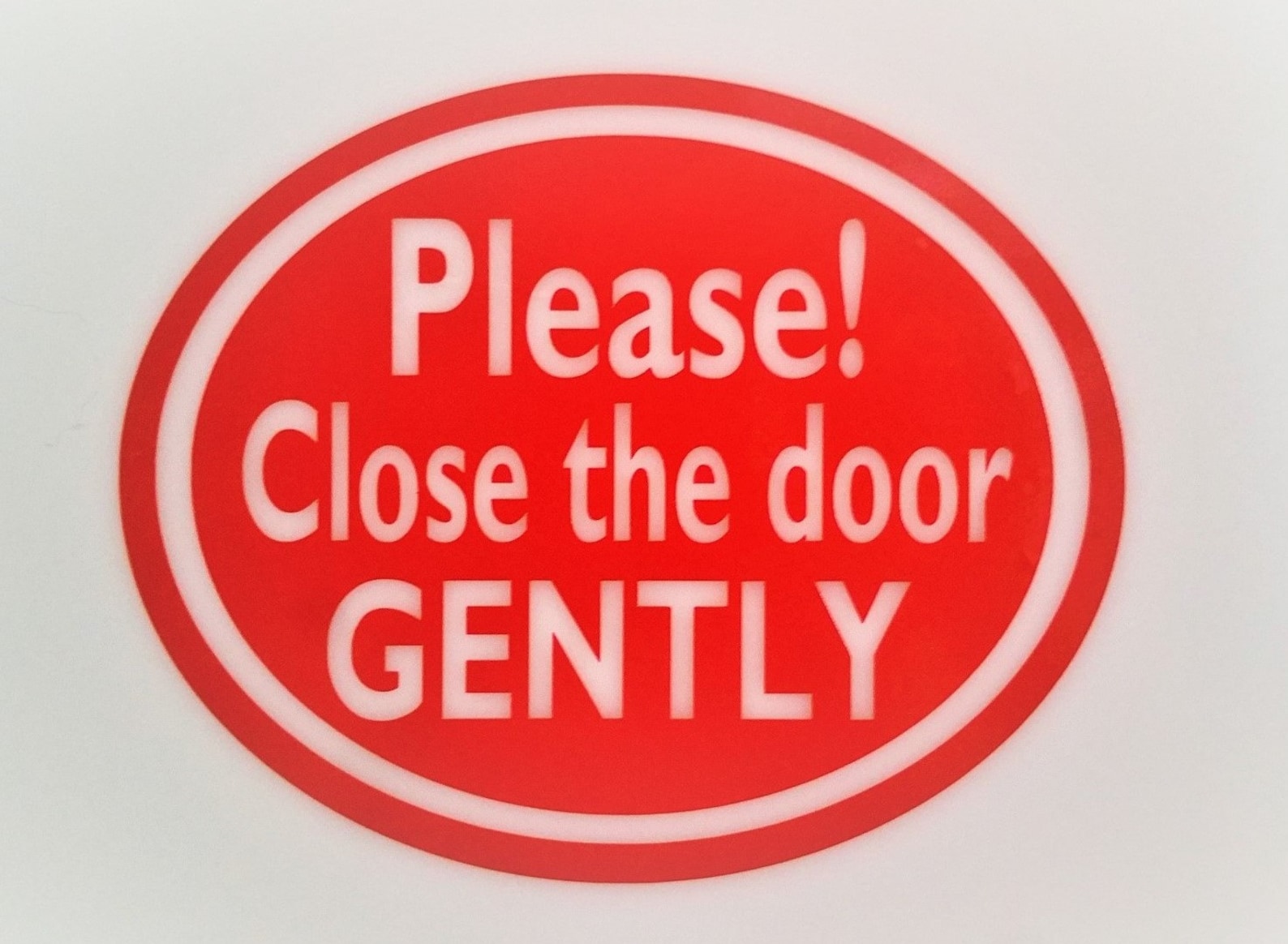 Sticker Please Close the door Gently decal sign Etsy