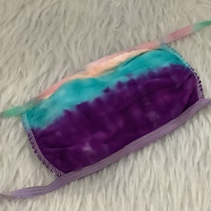 Tie dye beach face mask
