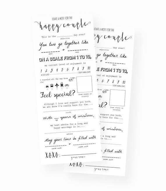 wedding mad libs wedding