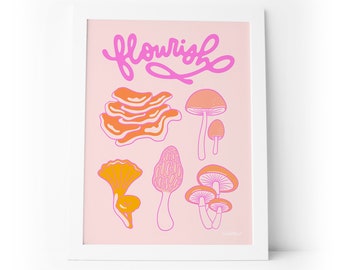 Mushrooms Art Print | Mushrooms Flourish Print