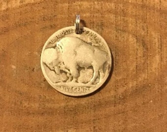 Buffalo Indian Head Nickel Coin Jewelry Pendant Charm-Vintage Antique