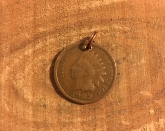 Indian Head Penny Coin Jewelry Pendant Vintage Antique