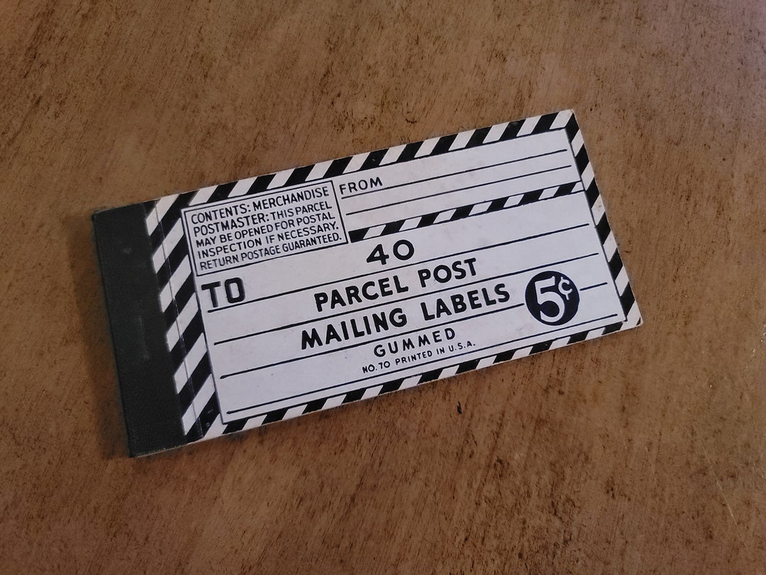 Two Vintage Parcel Post Mailing Labels - Etsy