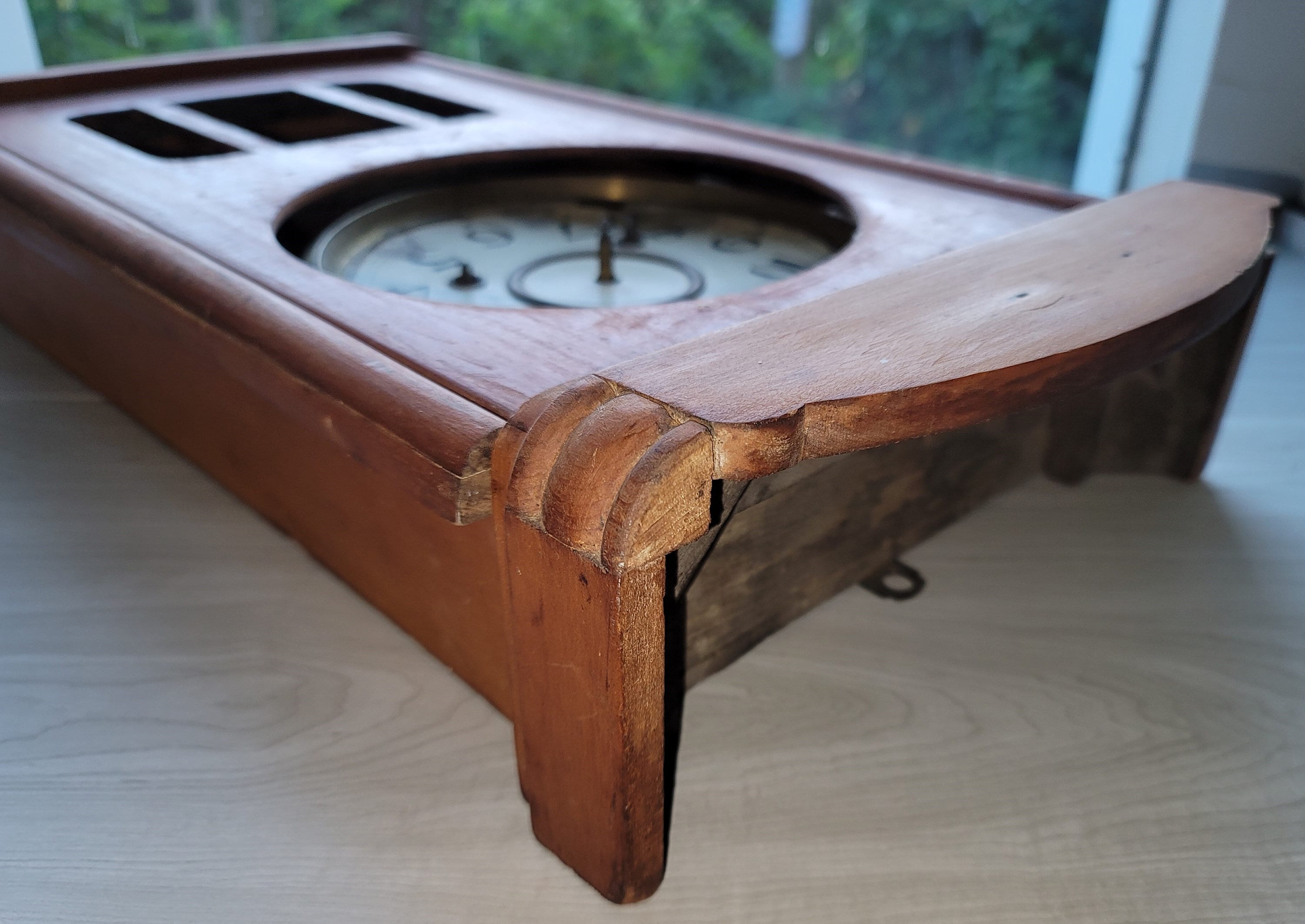 Vintage Wooden Clock Case With Door / Clock Parts / Repurpose Etsy