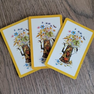 Duas cartas de troca / cartas de jogar / cartas de regador / cartas de flores de jardim