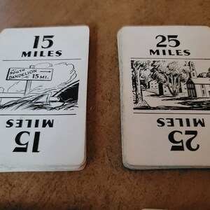Cartes de jeu des années 1930 / Jeu de cartes de tourisme / Cartes individuelles / Jeu de cartes Parker Brothers / Cartes d’automobile