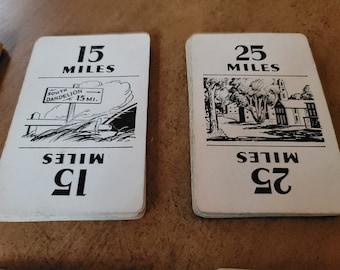 1930's Game Cards / Touring Card Game / Individual Cards / Parker Brothers Card Game / Automobile Cards