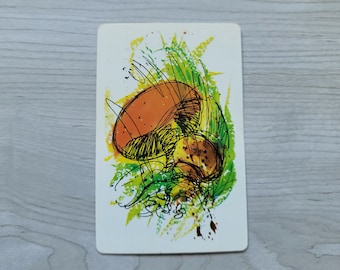 Two Vintage Mushroom Swap Cards Playing Cards Set of Two
