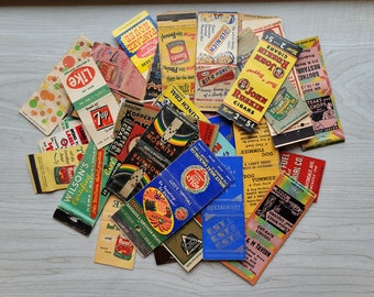 Lote aleatorio de 5 fundas para cajas de cerillas antiguas / Papel efímero vintage con efecto grunge / Papel efímero retro auténtico y elegante