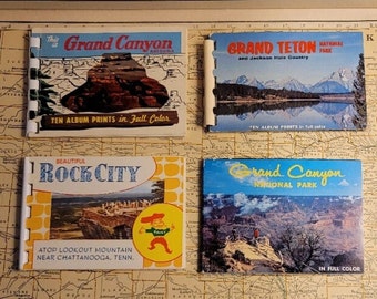 Choice Mini Vintage National Park Photo Souvenir Booklets Grand Teton Canyon Rock City