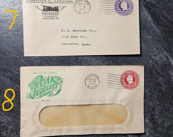 Used Stamped Envelopes from 1904 to 1939 Choice Postal History Advertising coal lumber florist Poultry Printers