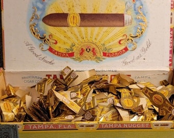 15 Shabby Vintage Cigar Labels / Tampa Nuggets Labels / Cigar Bands