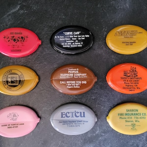 Choice Vintage Oval Rubber Quikoin Squeeze Coin Purse advertising heart