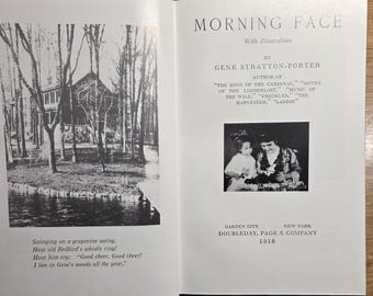 Morning Face by Gene Stratton-Porter | Aonian Press Hardcover Reprint | Classic Nature Writing | Vintage Book