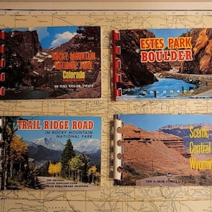 Choice Mini Vintage Photo Souvenir Booklets Mid Century National Parks Caverns Disneyland Yellowstone Estes Park Black Hills Bad Lands