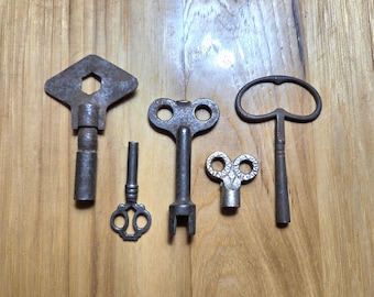 Clock Keys For Winding SE JT6336-2 Universal 4 Prong Brass Clock Key For Winding Clocks, Odd Siclock Keys Clock Keys For Winding SE JT6336-2 Universal 4 Prong Brass Clock Key For Winding Clocks, Odd Siclock Keys
