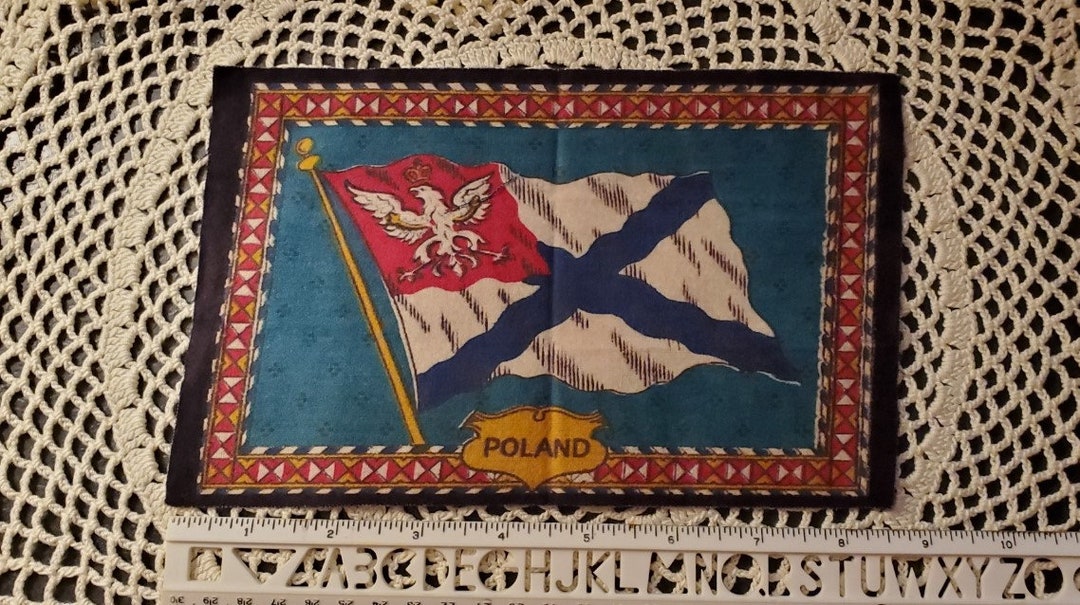 Vintage Poland Flag Cigar Blanket Fabric Felt Flannel Etsy