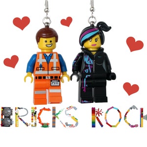 Emmet™ and Wyldstyle™ Earrings made with LEGO® Minifigures™ The LEGO® Movie™ image 1