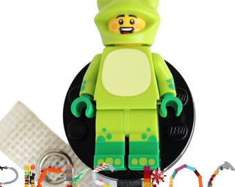 Frog Costume  - Badge Reel made with LEGO® - ID Badge Holder - Animal Lover